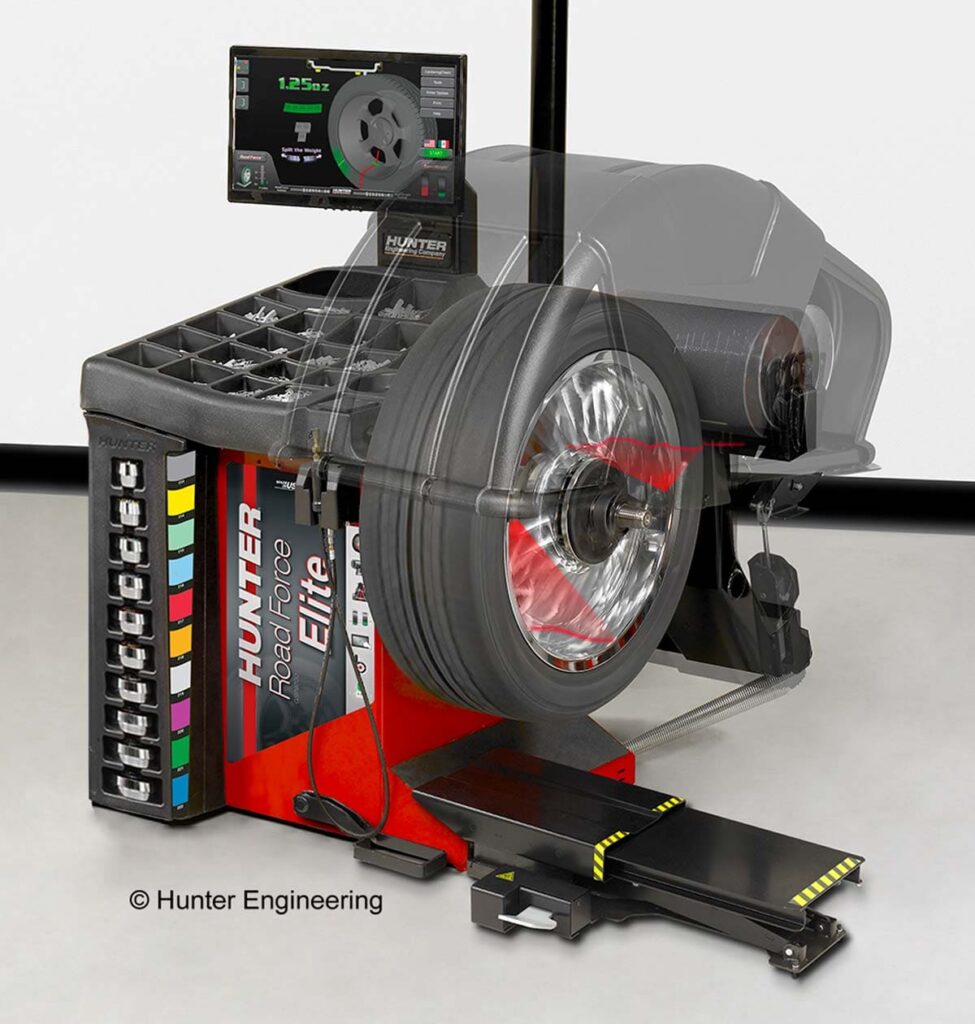 Advanced tire and wheel alignment equipment at Kerrigan's Automotive.