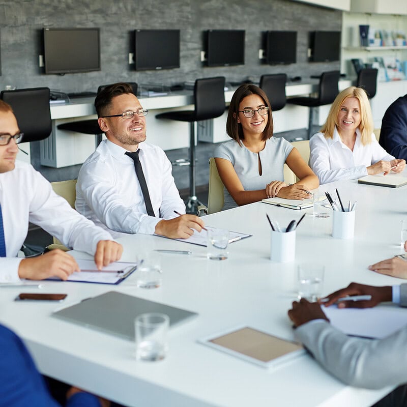 An image that shows Managers Brainstorming