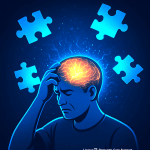 Early warning signs of dementia – puzzle brain illustration