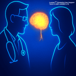 Questions to ask the GP about dementia – doctor and patient illustration