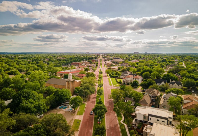 An image that shows Camp Bowie Drone Shots R