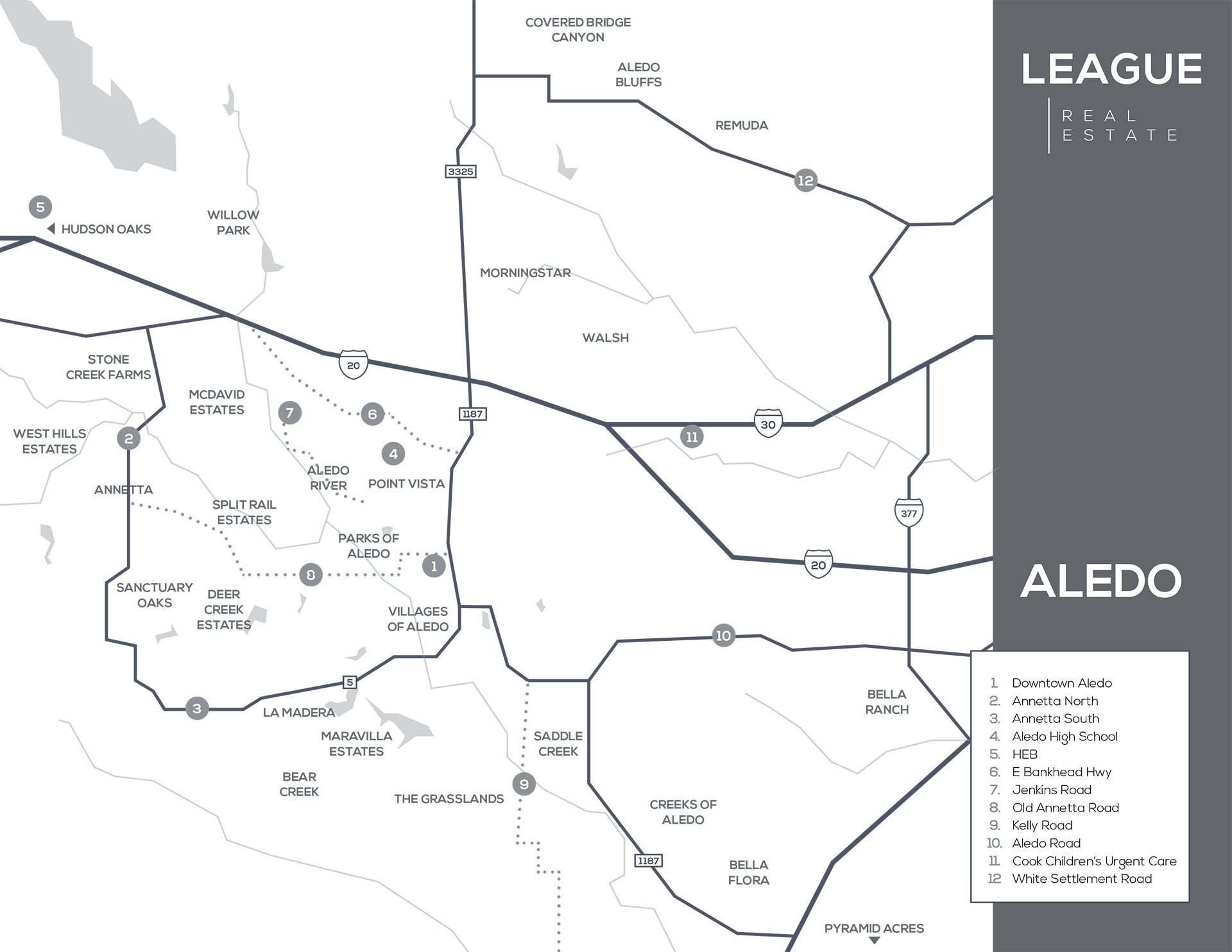 An image that shows Aledo Neighborhood Map
