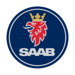 Auto repair shop with Saab logo, tire and vehicle maintenance services.