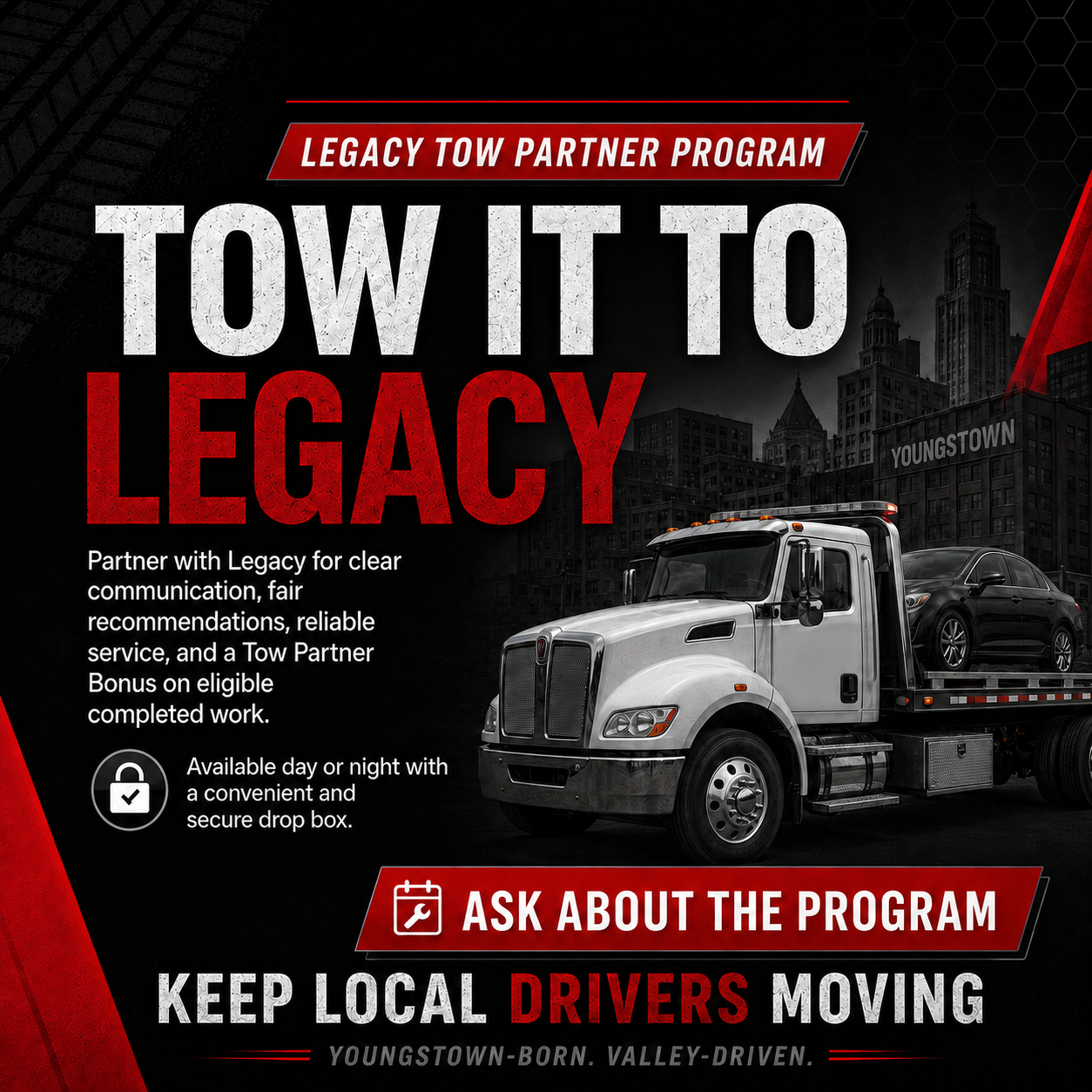 Tow It to Legacy: Introducing Legacy Tire & Auto Repair’s Tow Partner Program