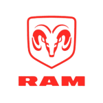 Ram truck emblem logo on a white background.