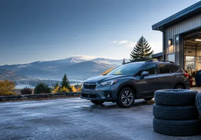 L Stop Auto service center with a car and mountain background in Ontario.