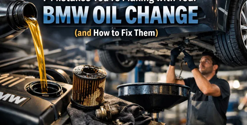 BMW oil change tips and mistakes, auto repair at MADA Autosport Inc.