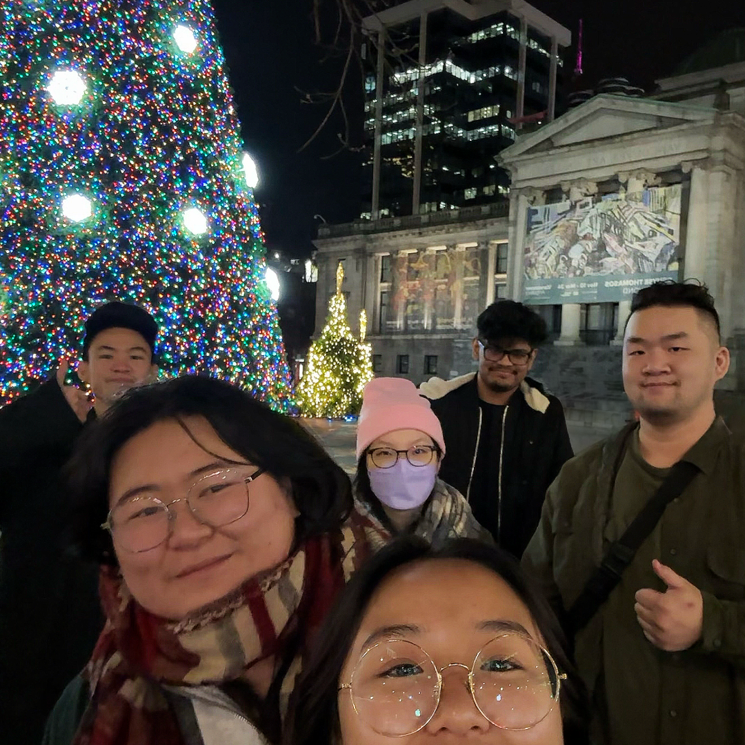 Cindy with friends on her recent trip to Canada