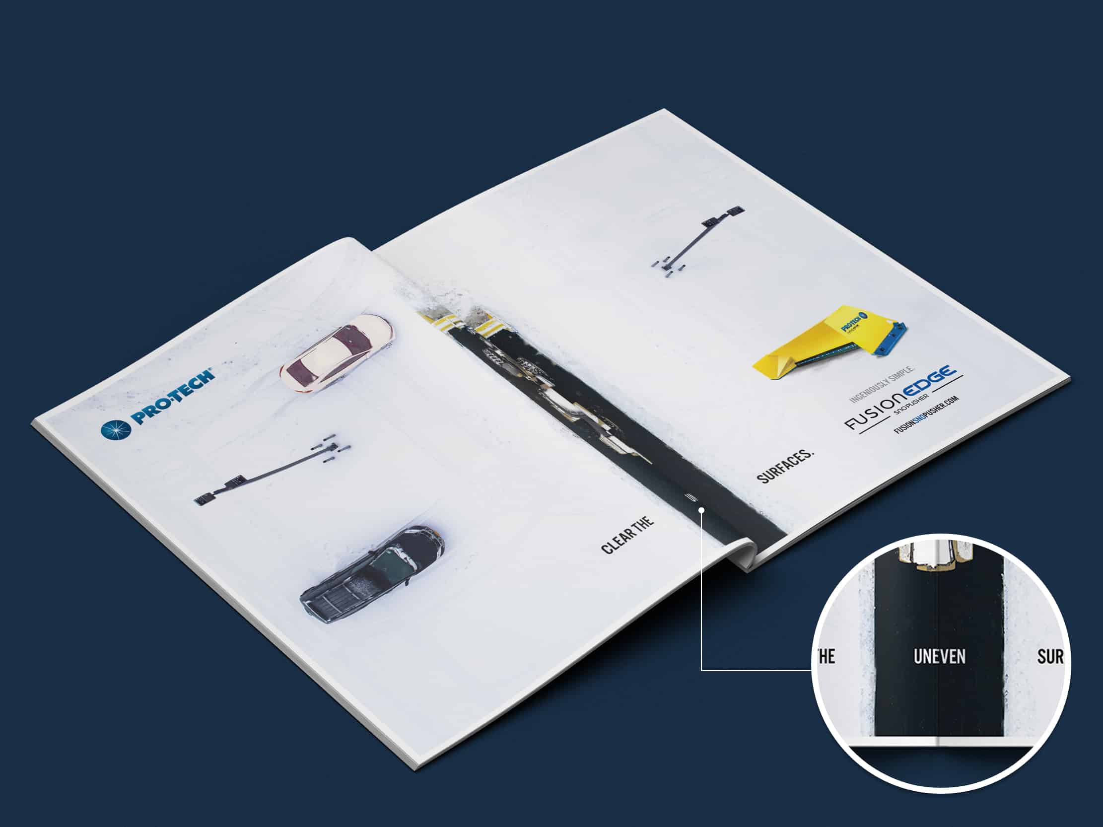 image from Pro-tech website of book open on a table