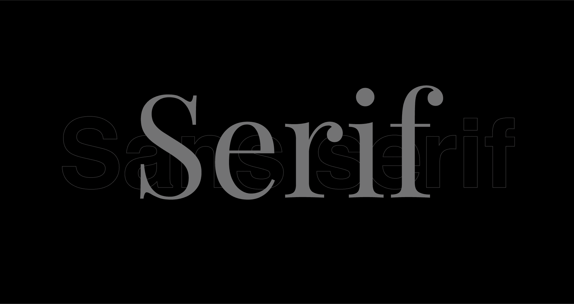 Serif font