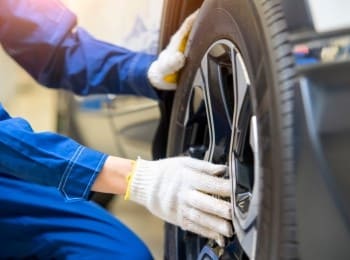 Tire replacement and repair service at Mazda Pros Inc. Expert technicians ensure your vehicle's safe.