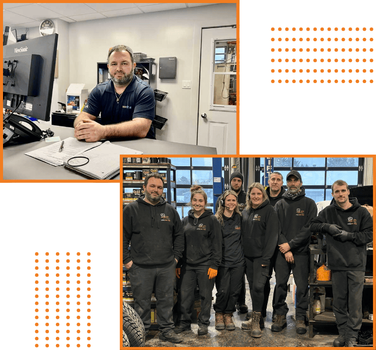 Auto repair shop team at Mécanique E.G.L. et fille Inc, providing professional vehicle maintenance a.
