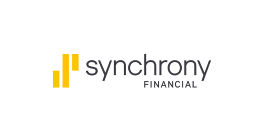 Synchrony Financial logo at Meineke Car Care Center, auto repair and financing services.