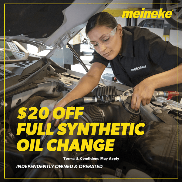 Full Synthetic Oil Change Special at Meineke Fresno - Save $20 Today.