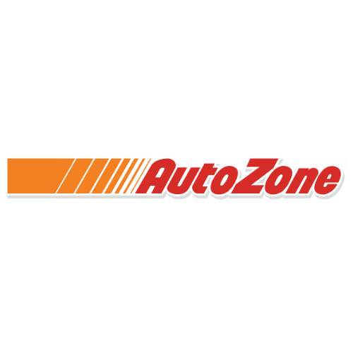 AutoZone logo at Meineke Car Care Center in Fresno, CA, offering expert auto repair, oil changes, br.