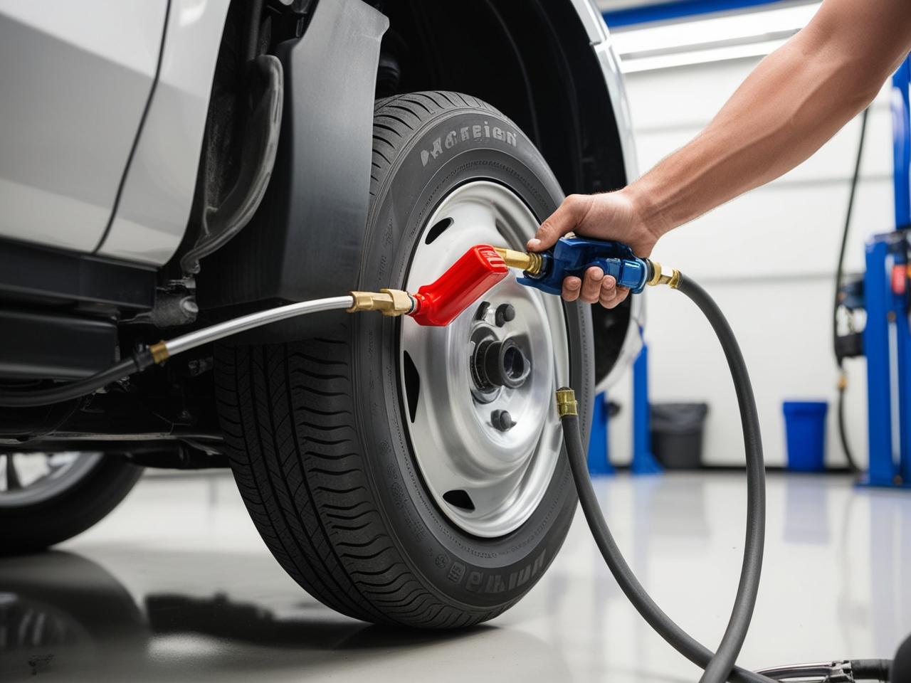 Tire pressure check and inflation service at Mickey's Automotive, Inc.