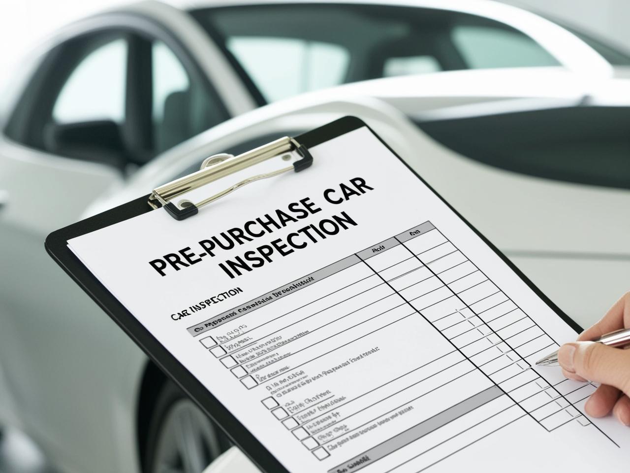 Pre-purchase car inspection for quality assurance and safety checks.