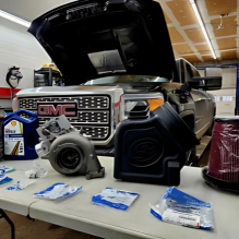 GMC vehicle service equipment and tools at Minotaur Mechanical for maintenance and repairs.