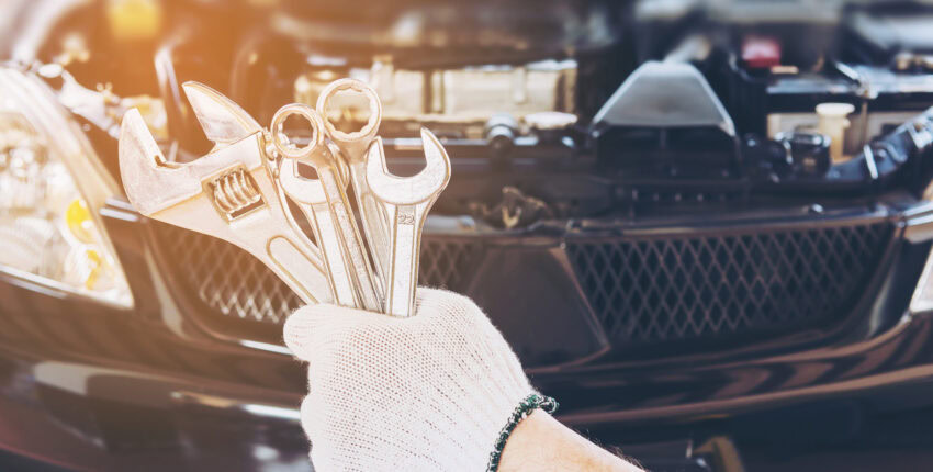 Auto repair tools and engine diagnostics at MJZ Garage, trusted car service provider.