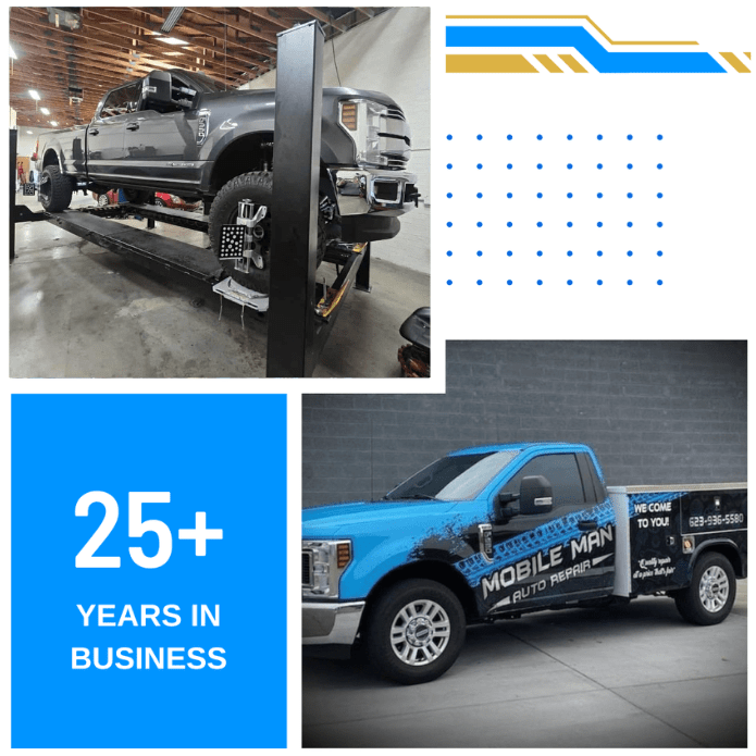 Auto repair services for trucks and vehicles in the local area.