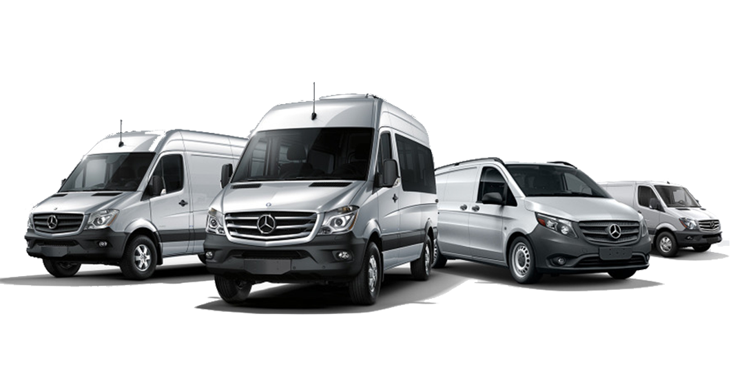 Vehicles for commercial and personal use, including vans and trucks.