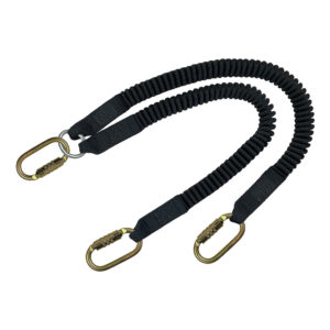 Twin Restraint Elastic Lanyard (karabiner/karabiner)