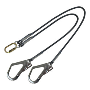 Twin Restraint Rope Lanyard (karabiner/scaffold hook)