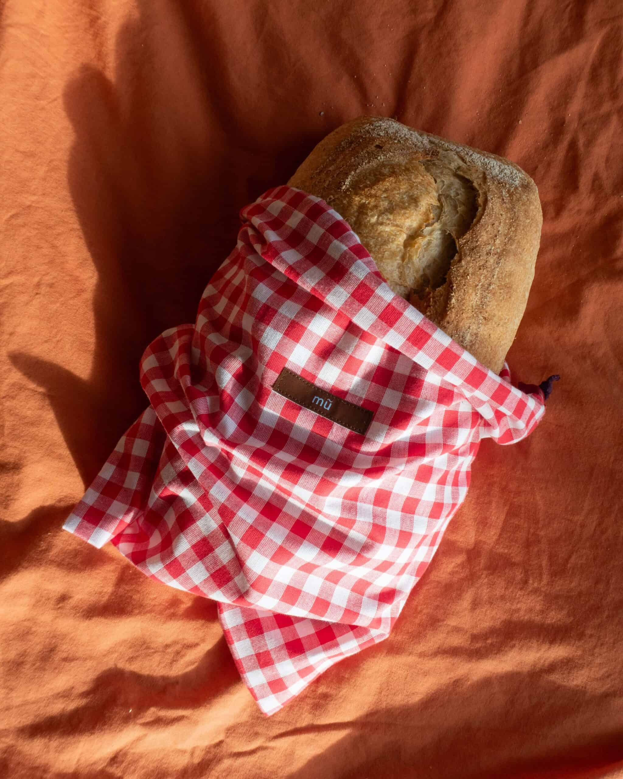 mu checkered bread bag