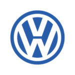Volkswagen emblem logo on a vehicle at Mundo Auto Repair shop.