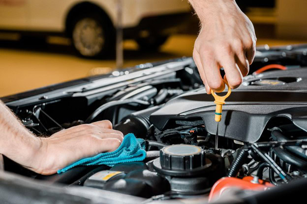 checking engine oil