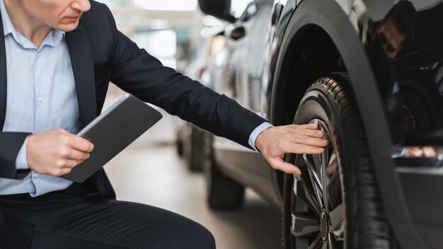 Professional wheel alignment service at Newcastle Auto Repairs.