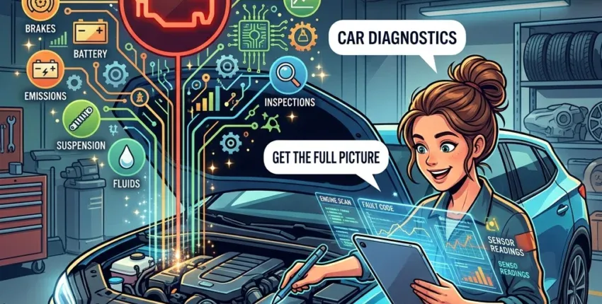 Car diagnostics and inspections explained quickly for better vehicle maintenance and safety.