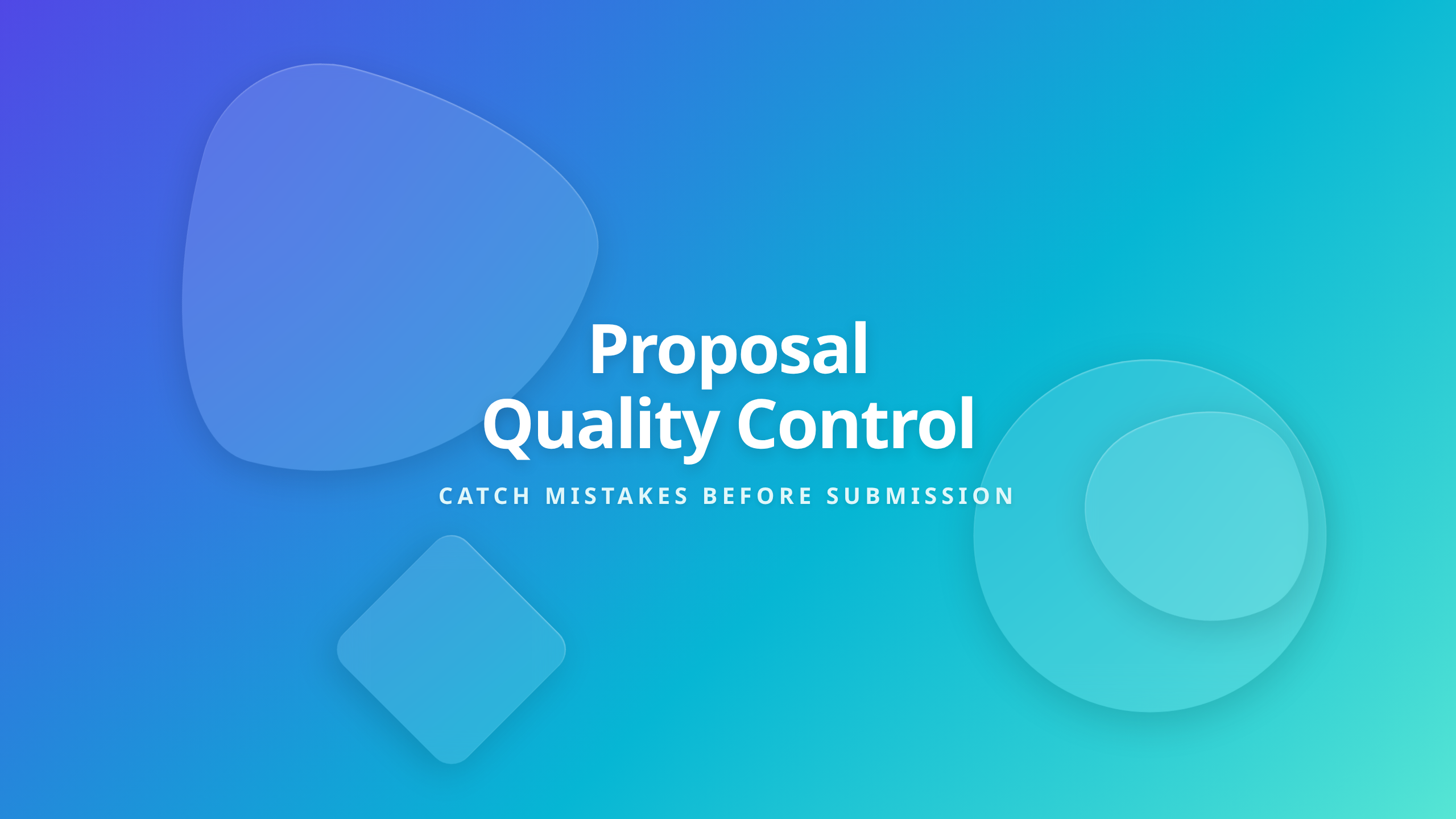 Proposal Quality Control Catch Mistakes Before Submission Cover