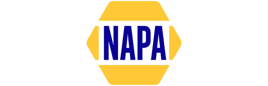 NAPA auto parts logo on a yellow background.