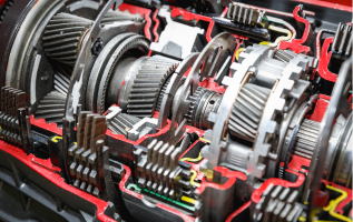 Automotive transmission system with gears and wiring at Transmission Exchange of Chickasha.