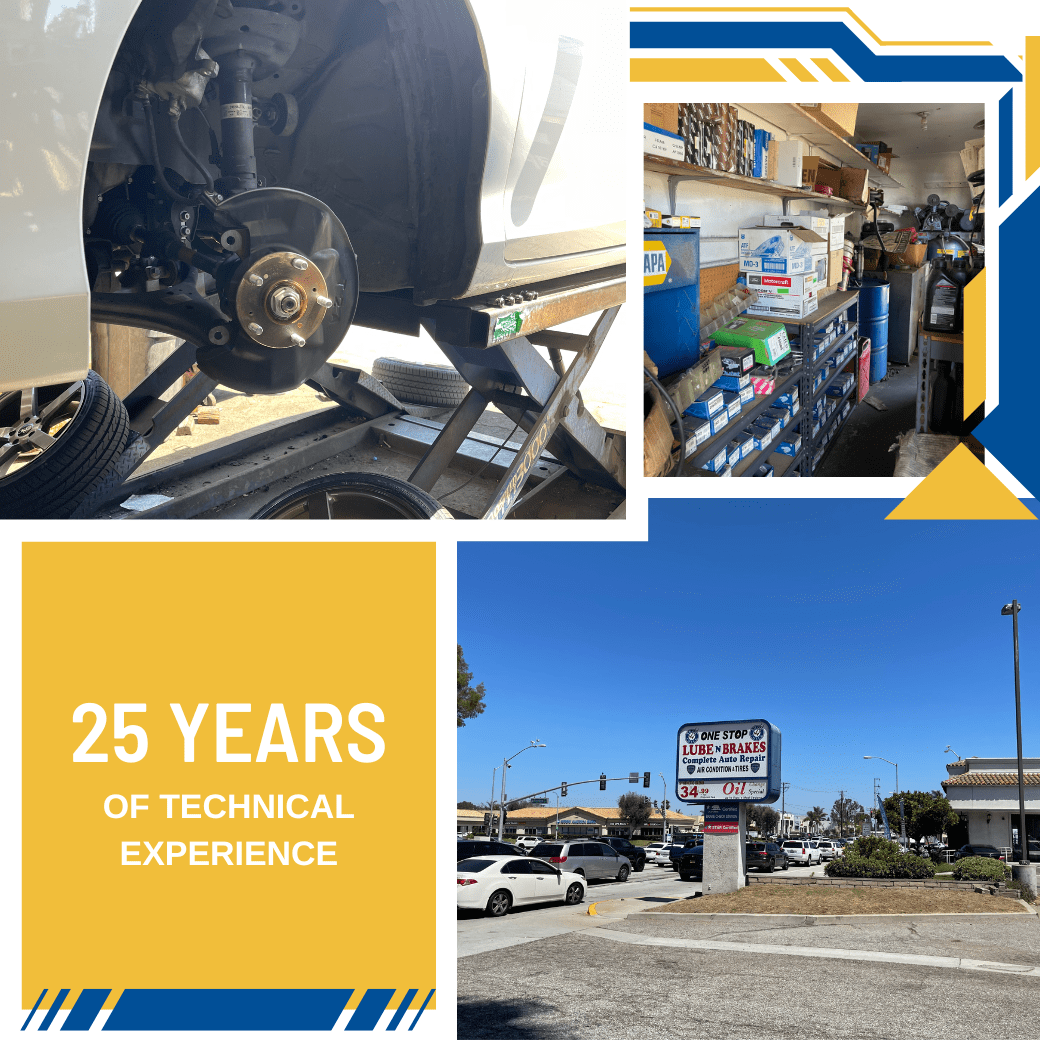 Automotive oil change and maintenance at One Stop Lube, your trusted auto care center.