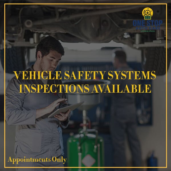 Vehicle safety system inspections available at One Stop Auto Care. Book your appointment today for r.