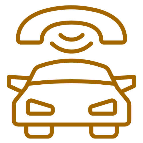 Mobile mechanic working on a car with a smartphone in hand.