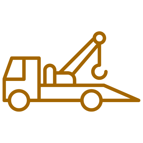 Tow truck with crane for vehicle recovery by On The Spot Mobile Mechanics.
