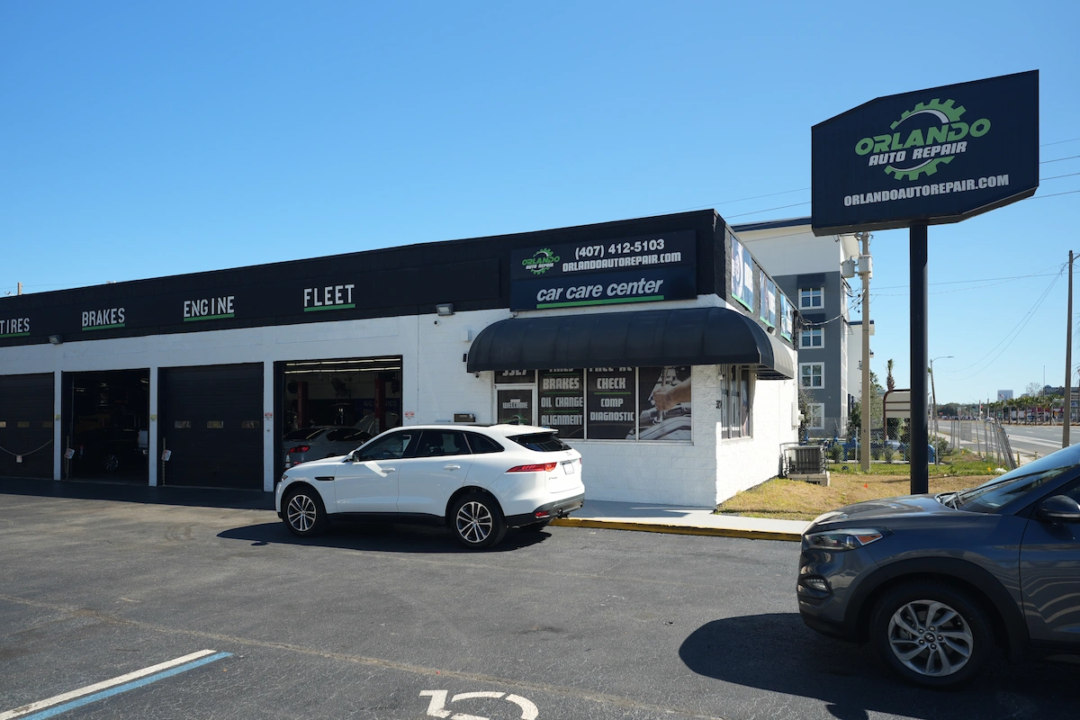 Auto shop near me in Orlando — full-service bay at Orlando Auto Repair, 3327 W Colonial Dr, Orlando, FL, with ASE Master Technicians