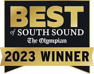 South Sound Diesel Performance award badge, highlighting top diesel service provider in 2023.