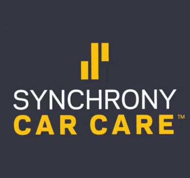 Logo of Synchrony Car Care for auto services.