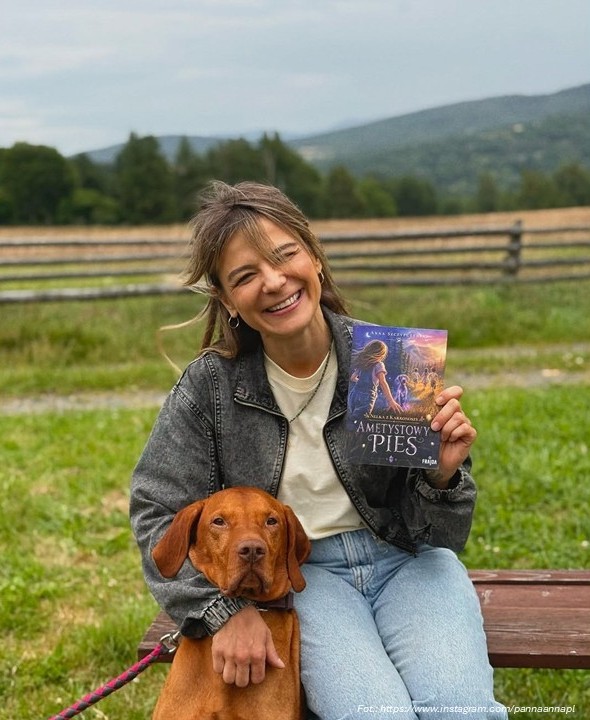 Writer Anna Szczypczyńska with her incoming book
