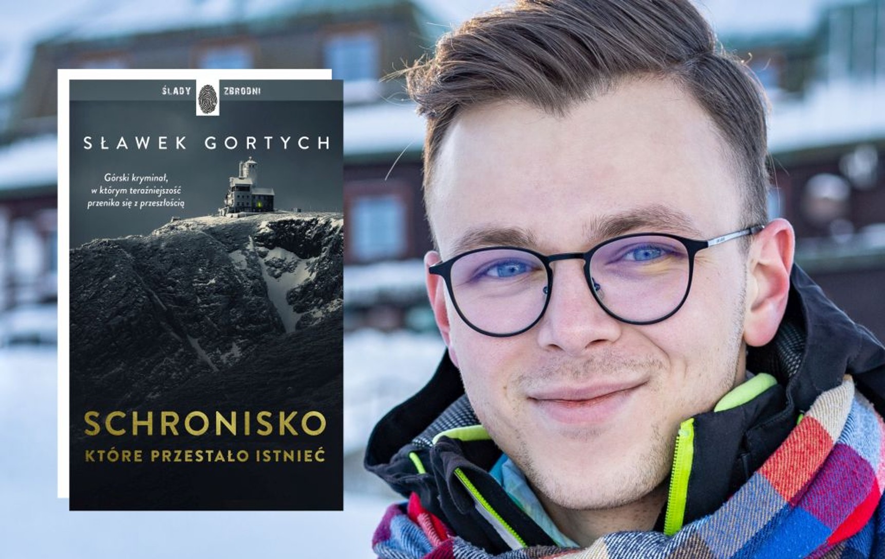 Writer Sławomir Gortych and his book
