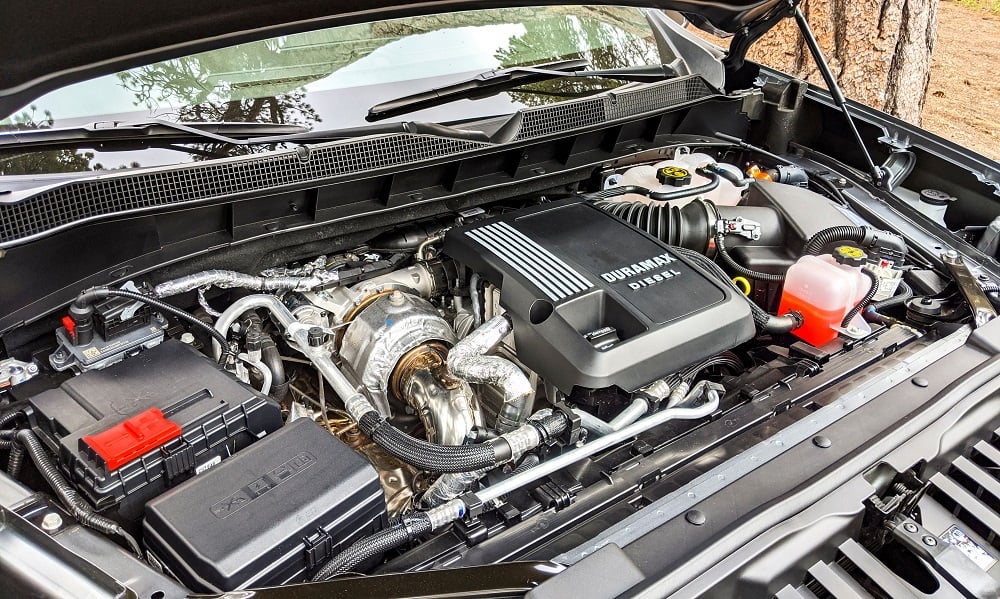 High-performance car engine with turbocharger and advanced components.