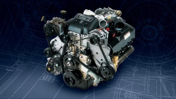 Engine with high-performance components and advanced technology for enhanced vehicle power and effic.