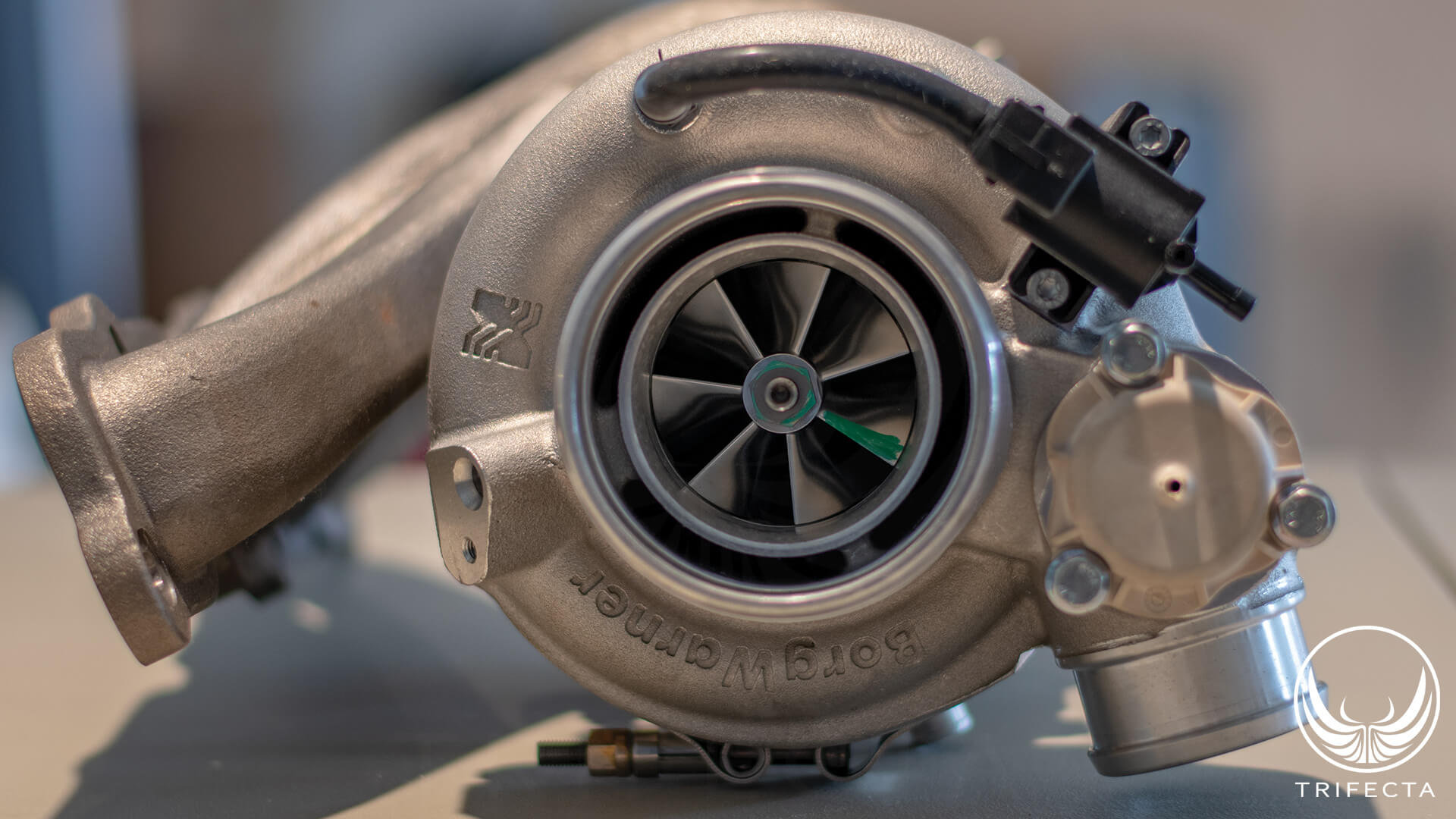 Turbocharger for optimal engine performance and power.