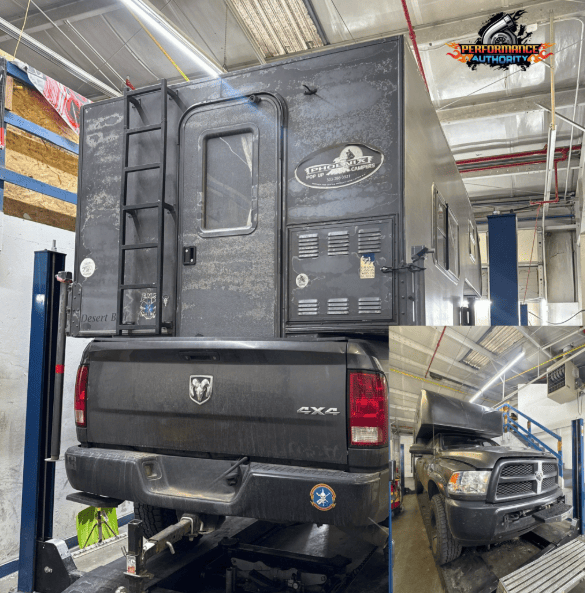 Mobile dynamometer truck for vehicle performance testing at Performance Authority.