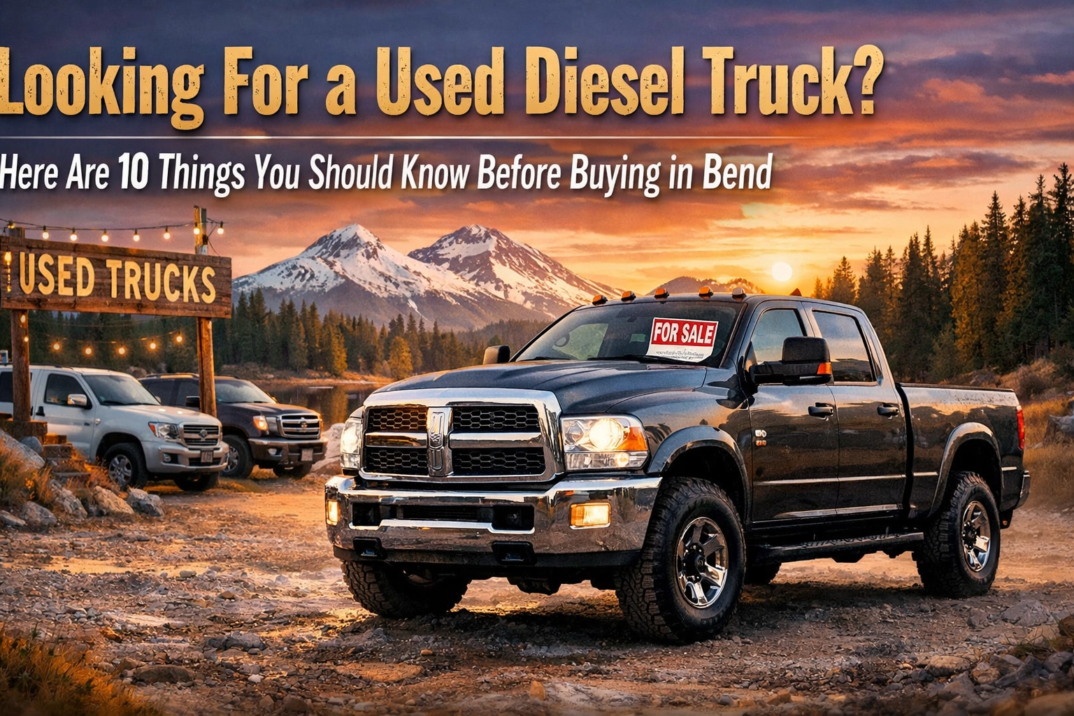 Used diesel truck for sale in Bend with reliable performance and durability. Perfect for work or off.