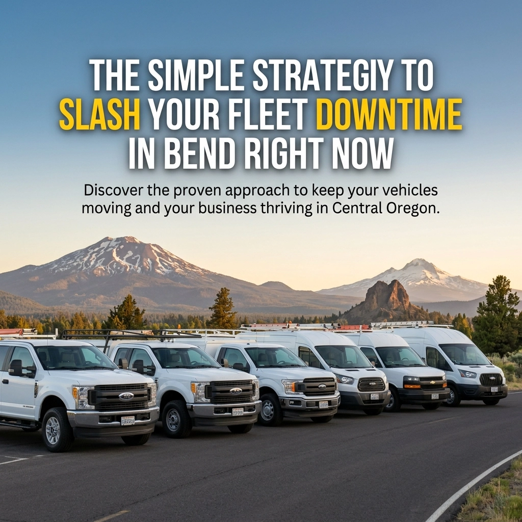 Fleet of service vans at Performance Authority in Bend, Oregon.
